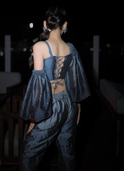 Midnight Blue Embellished Co-ord Set