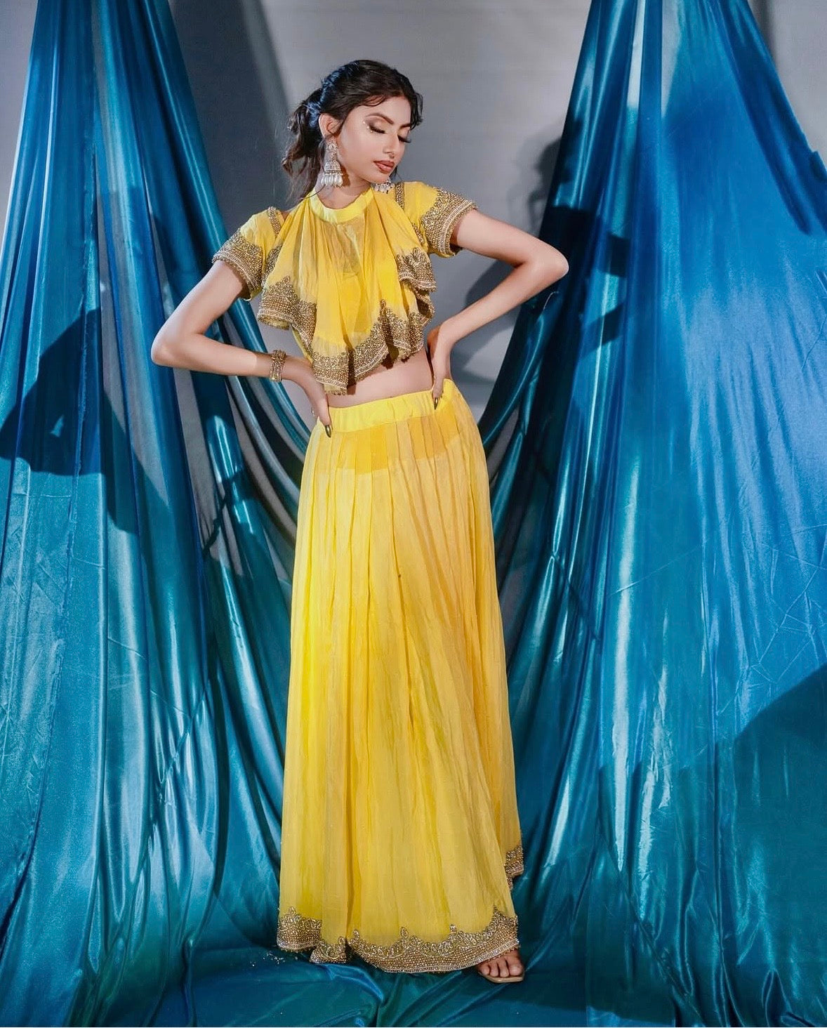 Sunlit Embellished Skirt Set